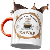 Kubek Pomarańczowy Dla Vice Dyrektora Na Prezent Z Nadrukiem Ze Zdjęciem