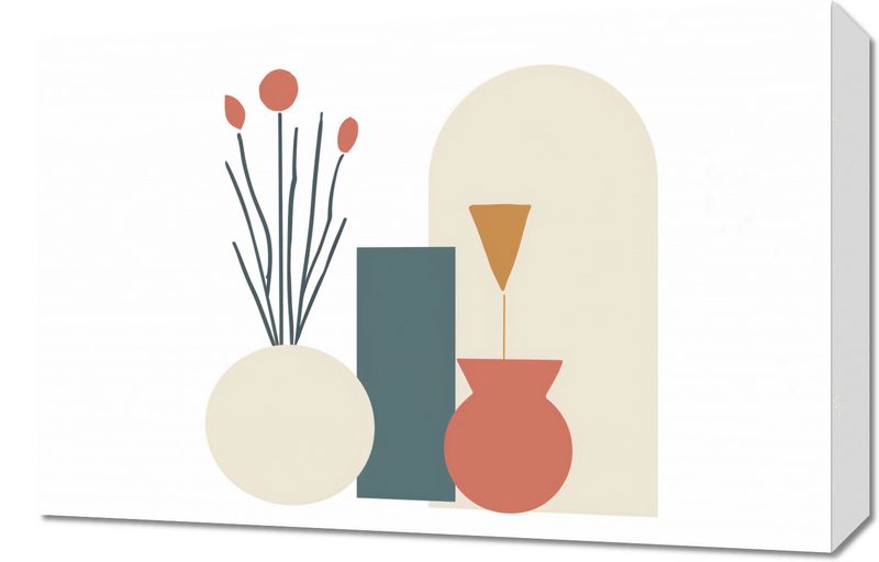 Obraz 60x40cm Kremowe Wazony zdjęcie 1