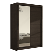 Szafa przesuwna MIAMI VI 120cm - pojemna garderoba - CHOCO