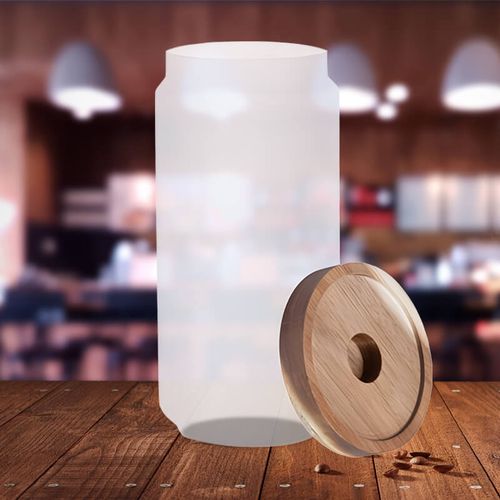 Pojemnik szklany 950 ml z drewnianą przykrywką z Twoim nadrukiem na Arena.pl