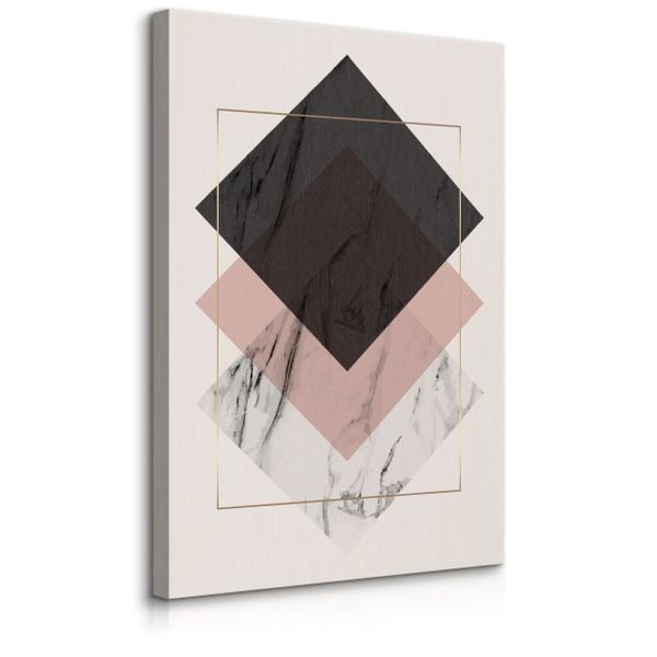 Obraz Na Płótnie Abstrakcja Pastele Marmur Styl Glamour 60cm x 90cm zdjęcie 1