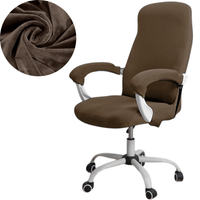 POKROWIEC NA FOTEL OBROTOWY WELUR AKSAMIT BRĄZOWY