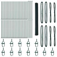 Ogrodzenie z słupkami Zielony 1.5 x 100 m Stal pokryta PCV