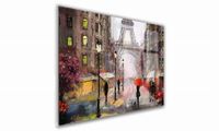 OBRAZ NA SZKLE PROSTOKĄTNY 90x60cm 094 Spacer w Paryżu