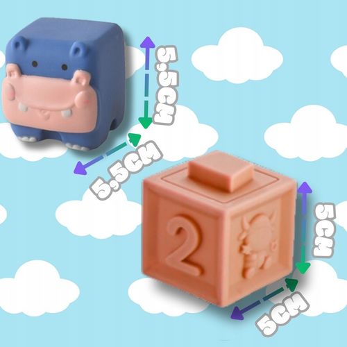 Miękkie kreatywne klocki sensoryczne dla niemowląt dzieci funkcja gryzaka na Arena.pl