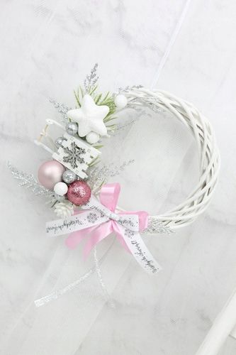 Wianek świąteczny na drzwi ozdoba stroik KOLORY na Arena.pl