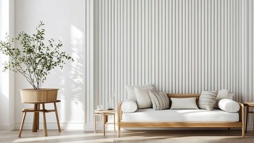 LAMELE NA BIAŁEJ PŁYCIE 46x275 ŚCIENNE PANEL AKUSTYCZNE DĄB NATURALNY WOTAN na Arena.pl