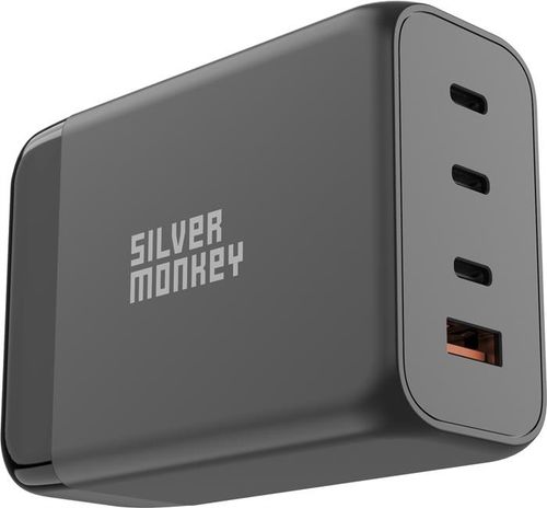 ŁADOWARKA SIECIOWA SILVER MONKEY GAN 200W 3x USB-C 1x USB-A na Arena.pl