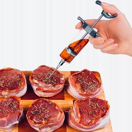STRZYKAWKA NASTRZYKIWARKA DO MIĘSA SZPRYCA WĘDLIN SZYNKI MIĘS ZESTAW na Arena.pl