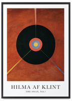 Plakat hilma af klint the swan 50x70 cm w czarnej ramie