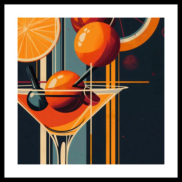 Plakat 50x50cm Koktajl w Stylu zdjęcie 3