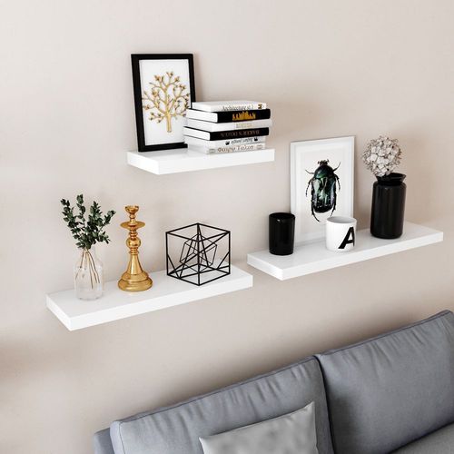 SONGMICS Półka ścienna 80x20x3,8cm BIAŁA na Arena.pl