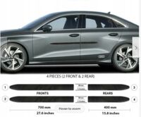 Audi A3 Sedan 2021+ Listwy CZARNE Boczne Drzwi