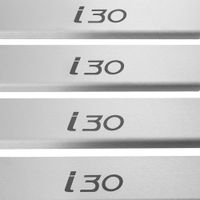 Listwa progowa HYUNDAI I30 MK3 Stal nierdzewna 304 mat z czarnymi literami