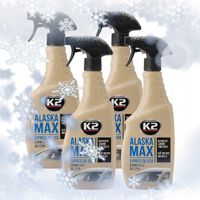 4x Odmrażacz do Szyb Samochodu K2 ALASKA na Zimę Skuteczne Odmrażanie Szyb.