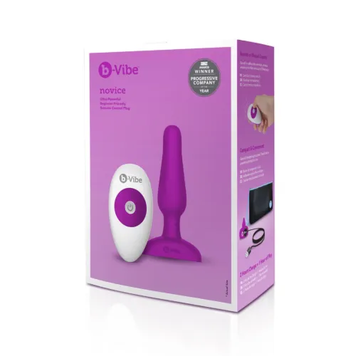 b-vibe novice plug fuchsia - bezprzewodowy model silikonowy, 10 cm na Arena.pl