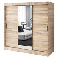 Szafa Przesuwna 200cm PEPE Sonoma Garderoba RÓŻNE KONFIGURACJE