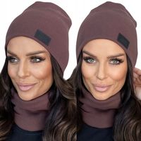 CIEPŁY KOMPLET DAMSKI CZAPKA+ KOMIN PRODUKT POLSKI MODNY ZIMOWY