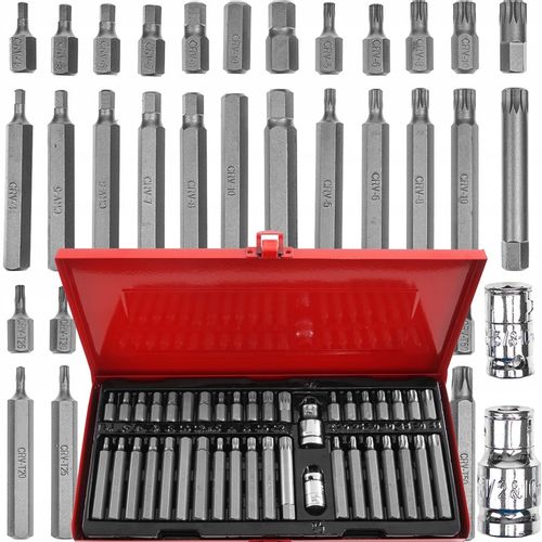 ZESTAW BITÓW KOŃCÓWKI BITY KLUCZE KOŃCÓWKI KLUCZ IMBUS HEX TORX SPLINE 40el na Arena.pl