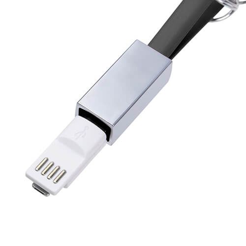 Brelok do kluczy - kabel do transmisji danych Lightning do sublimacji - czarny zdjęcie 4