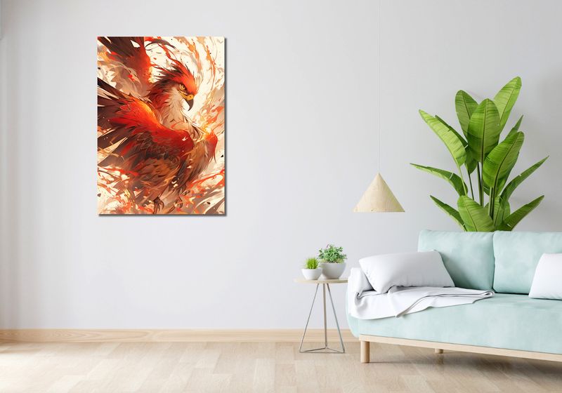 Obraz 70x100cm Feniks: Odrodzenie zdjęcie 2