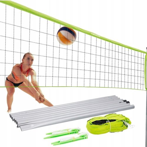 SIATKA do SIATKÓWKI BADMINTONA zestaw do gry plażowej słupki DUNLOP na Arena.pl