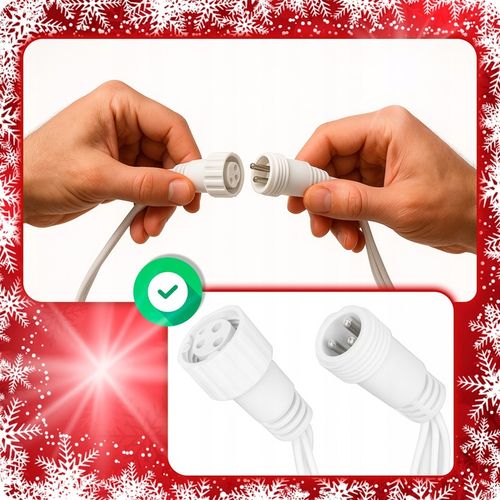 SOPLE 500 LED LAMPKI MULTIKOLOR + FLASH 23m GIRLANDA Świąteczna Kurtyna na Arena.pl