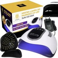 Mocna Lampa Do Paznokci Hybryd Żeli UV LED Sun x10 Max LCD Z Rączką