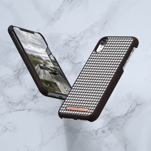 Materiałowe etui do iPhone XR (Dark Brown Pattern 2) na Arena.pl