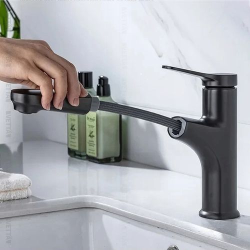 Bateria stojąca VETTÄ umywalkowa WYCIĄGANA kran do umywalki zlewu na Arena.pl