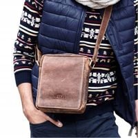 Pojemna Męska skórzana saszetka od Always Wild