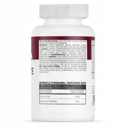 LUTEINA FORTE OSTROVIT ZDROWA OCHRONA OCZU LUTEINA 40 mg ZEAKSANTYNA 30 TAB na Arena.pl