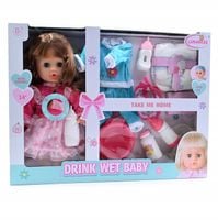 LALKA BOBAS MÓWI PIJE ZAMYKA OCZY + AKCESORIA