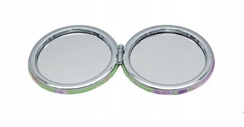 Eleganckie lusterko kieszonkowe 7 cm podwójne kwiaty wielokolorowe na Arena.pl