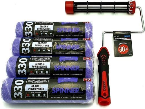 ZESTAW BLUE DOLPHIN SERIA 330 4x Wałek Spinner 25cm 9mm Uchwyt dr25 na Arena.pl