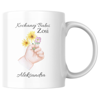 Prezent na dzień Babci Kubek z personalizowanym imieniem