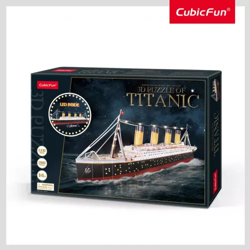 Puzzle 3D 266 Elementów. Titanic (Wersja Led) na Arena.pl