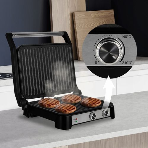 Grill elektryczny Kontaktowy OPIEKACZ Kanapek Panini DUŻY 2000W TIMER na Arena.pl