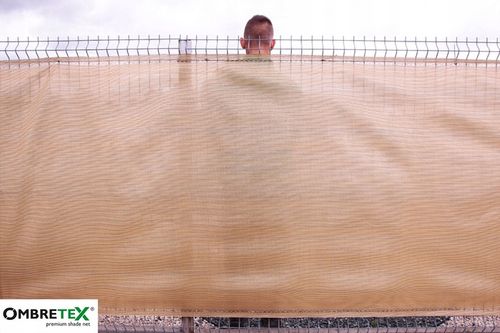 Siatka Cieniująca 1,5x30m Osłonowa Osłona Na Ogrodzenie Balkon Płot Beżowa na Arena.pl
