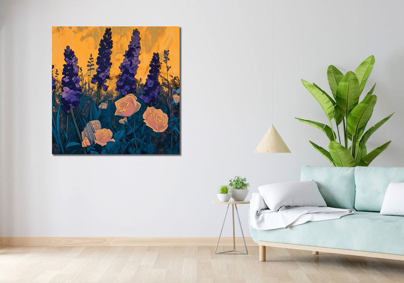 Obraz 100x100cm Złoty Ogród zdjęcie 2