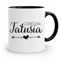 Kubek Czarny Prezent Dla Dziecka Córeczka Tatusia Z Nadrukiem Ze Zdjęciem