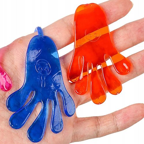 20x PACŁAPKA ŻELOWA ŁAPKA RĄCZKA MEGA LEPKA KLEJĄCA STICKY TOY PRANK ŻART na Arena.pl