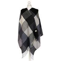 szalik damski szaro-czarny w kratę - peterson