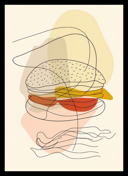 Plakat 25x35cm Cieniutki Burger zdjęcie 2