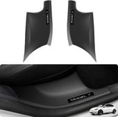 Listwy Progowe Tył do Tesla Model Y 2021 2023 2szt Carbon Czarne ABS