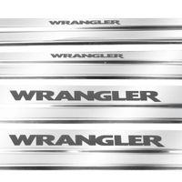 Listwa progowa JEEP WRANGLER MK3 JK Stal nierdzewna 304 połysk z czarnymi l