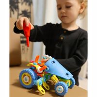 Zestaw 6w1 kreatywne klocki konstrukcyjne pojazdy STEM koparka Woopie 52791