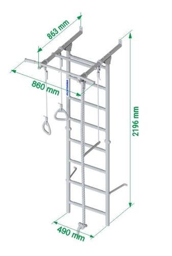 drabinka gimnastyczna Kometa Next 6 niebieski na Arena.pl