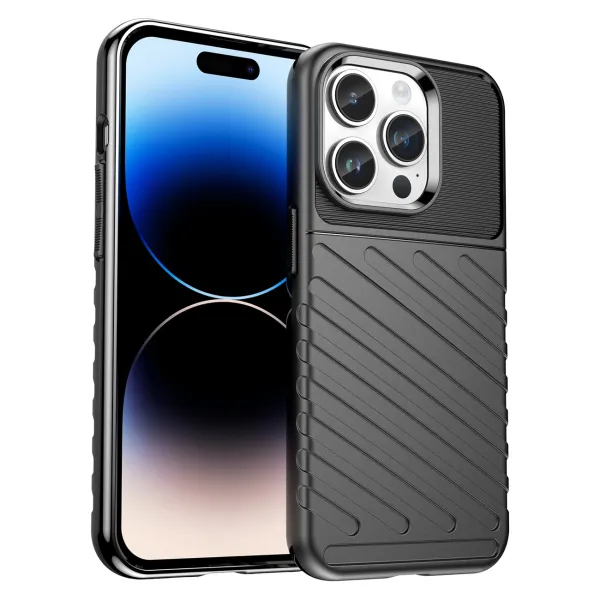 Thunder Case etui iPhone 14 Pro Max pancerny pokrowiec czarny zdjęcie 1