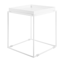 Stolik pomocniczy metalowy biały SAXON